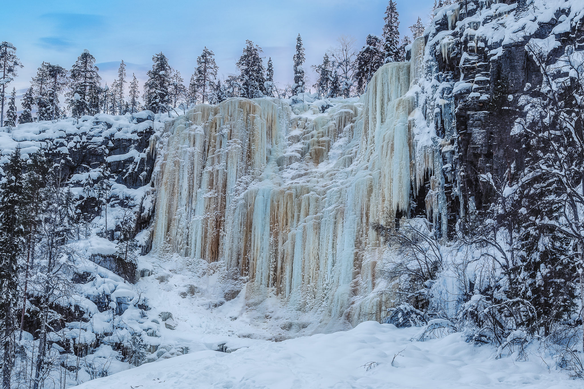 Finland-Frozen Waterfall